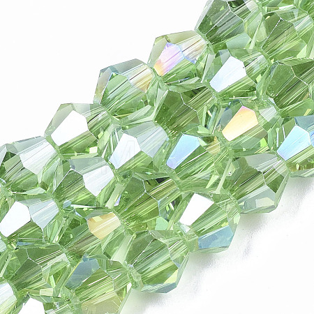Electroplate Glass Beads Strands EGLA-Q118-8mm-B29-1