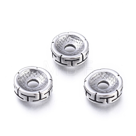 304 Stainless Steel Beads STAS-F243-12AS-1