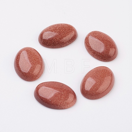 Synthetic Goldstone Flat Back Cabochons G-G741-30x40mm-10-1