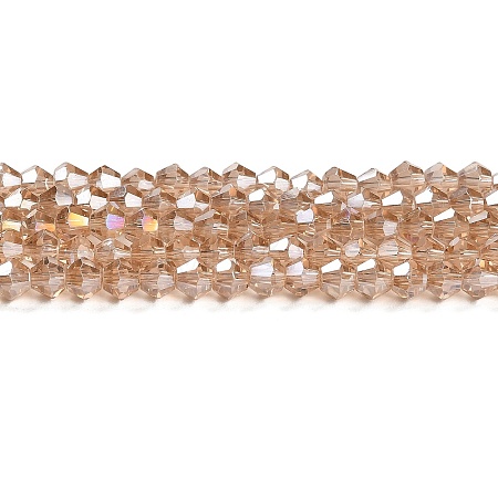 Transparent Electroplate Glass Beads Strands EGLA-A039-T3mm-B12-1