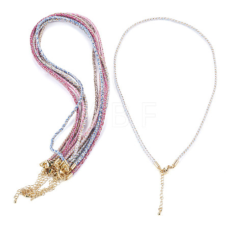 7Pcs 7 Colors 2.5MM Round Nylon Cotton Cord Necklace Making NJEW-TA0001-25G-1