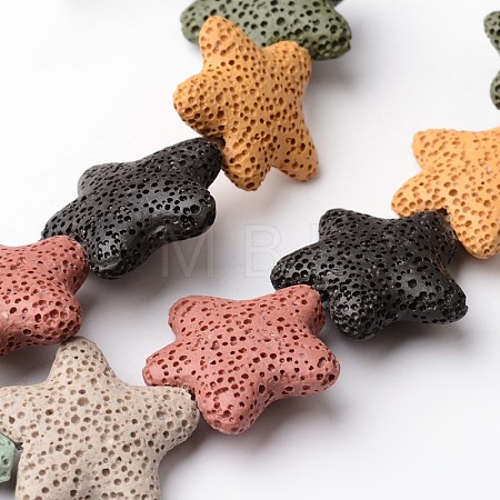 Natural Lava Rock Beads Strands X-G915-12-1