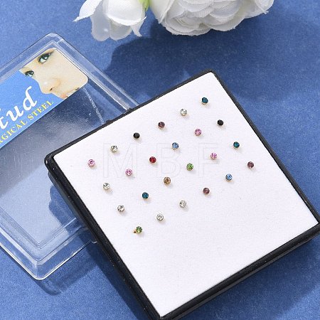 316L Surgical Stainless Steel Nose Studs Nose Piercing Jewelry AJEW-P063-02-2mm-1