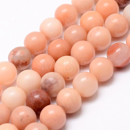 Natural Pink Aventurine Beads Strands X-G-P257-05-8mm-1