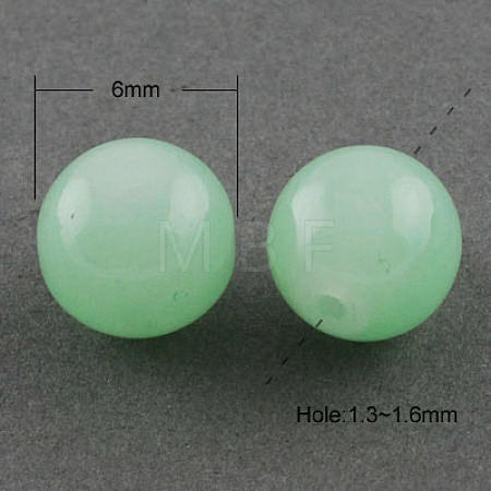 Imitation Jade Glass Beads Strands LS-DGLA-S076-6mm-20-1