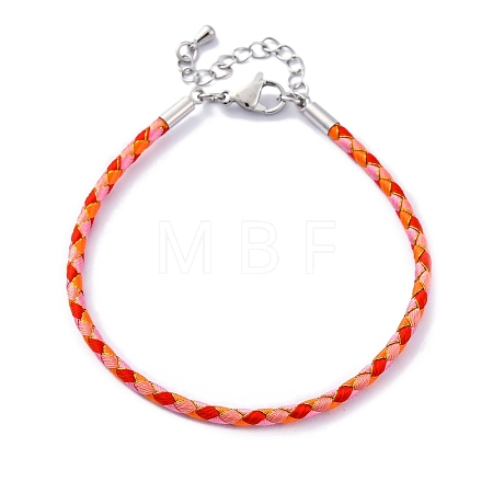 Polyester Cord Braided Bracelet Makings MAK-Z003-01P-33-1