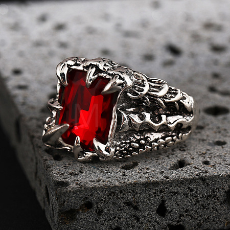 Alloy Rhinestone Cuff Rings for Men FS-WG503BD-01-1