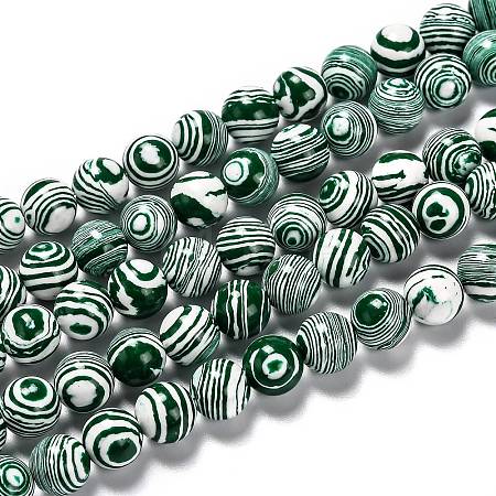 Synthetic Malachite Beads Strands G-A186-A-04-1