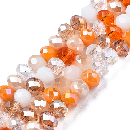 Electroplate Glass Beads Strands EGLA-N002-12G-1