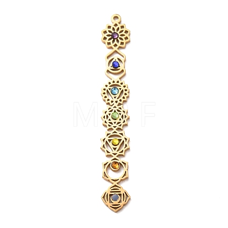 Chakra 304 Stainless Steel Big Pendants STAS-F367-14G-1
