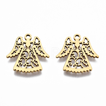 201 Stainless Steel Pendants STAS-Q240-030G-1