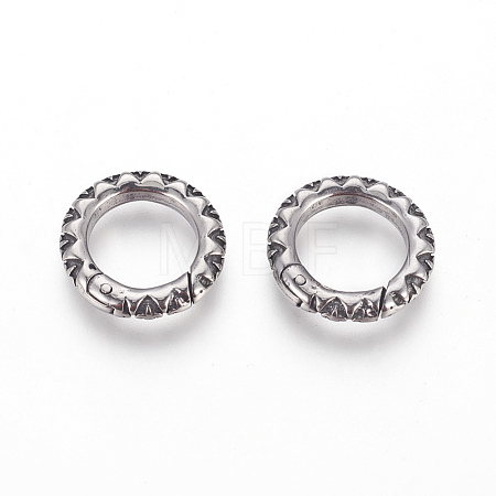 304 Stainless Steel Spring Gate Rings STAS-P217-13AS-02-1