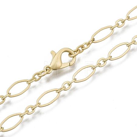 Brass Cable Chains Necklace Making MAK-S072-16A-MG-1