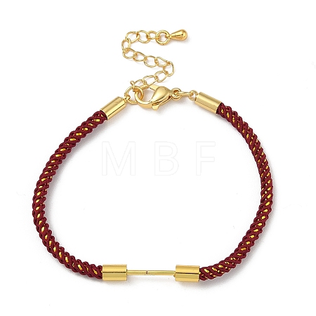 Braided Nylon Cord Bracelet Making MAK-L043-01G-01-1