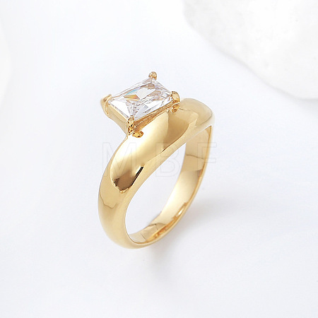 304 Stainless Steel Glass Finger Rings LS-MD8256-1-1