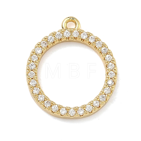 Brass Micro Pave Cubic Zirconia Pendants KK-C254-01B-G-1