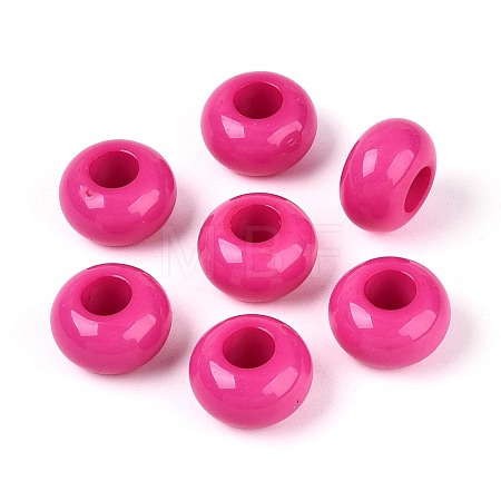Opaque Acrylic European Large Hole Beads SACR-N019-03I-1