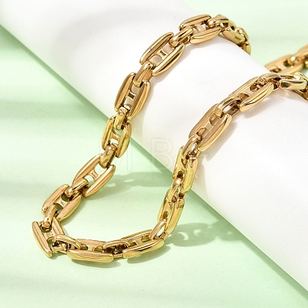 304 Stainless Steel Link Chain Necklaces for Women LS-NJEW-G197-01G-02-1