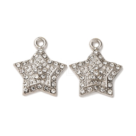 Alloy Pendants with Rhinestone X1-FIND-H051-09P-1
