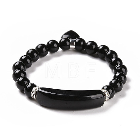 Natural Fluorite Beads Charm Bracelets BJEW-K164-B13-1