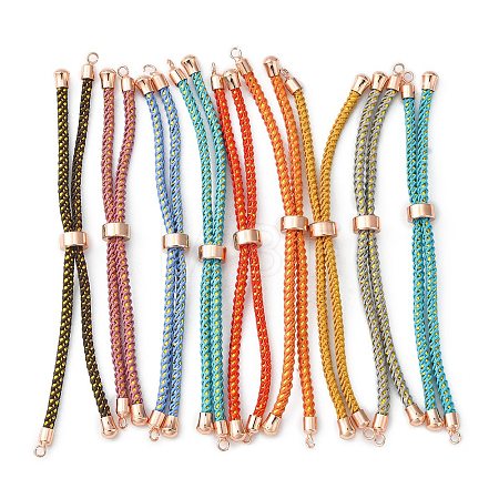 Adjustable Nylon Cord Slider Bracelet Making MAK-F026-A-RG-1