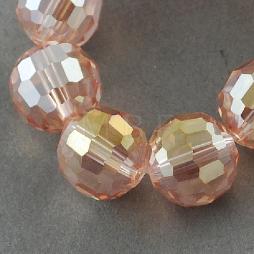 Electroplate Glass Bead Strands EGLA-R040-8mm-17-1