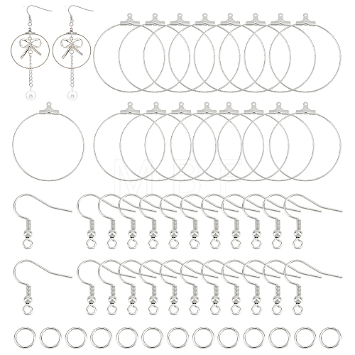 Unicraftale DIY Big Circle Drop Earrings Making Kit DIY-UN0004-07-1