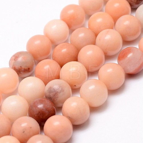 Natural Pink Aventurine Beads Strands X-G-P257-05-8mm-1