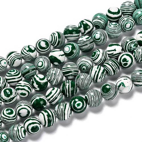 Synthetic Malachite Beads Strands G-A186-A-04-1