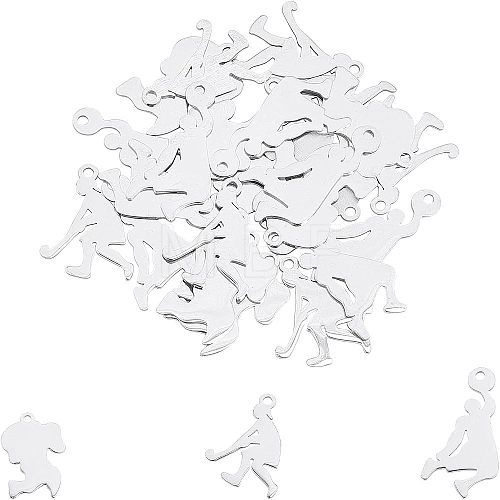 Unicraftale 30 Pcs 3 Styles 304 Stainless Steel Stamping Blank Tag Pendants STAS-UN0022-32-1