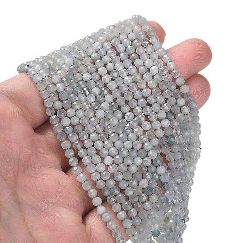 Natural Aquamarine Beads Strands G-E411-19E-4mm-01-1