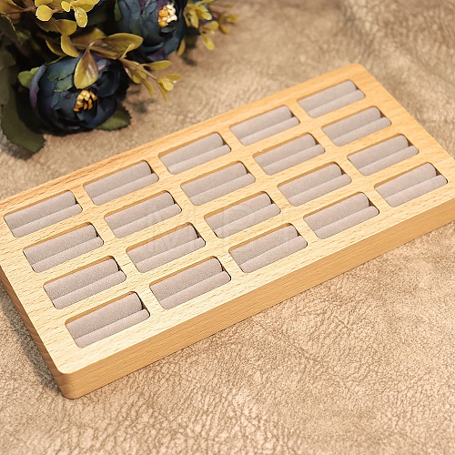 20-Slot Wooden Ring Display Trays PW-WG37745-01-1