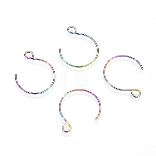 Ion Plating(IP) 304 Stainless Steel Earring Hooks X-STAS-L216-02A-M-1