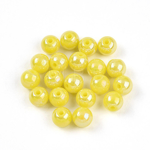 Electroplate Pearlized Glass Pearl Beads EGLA-T021-14A-10-1