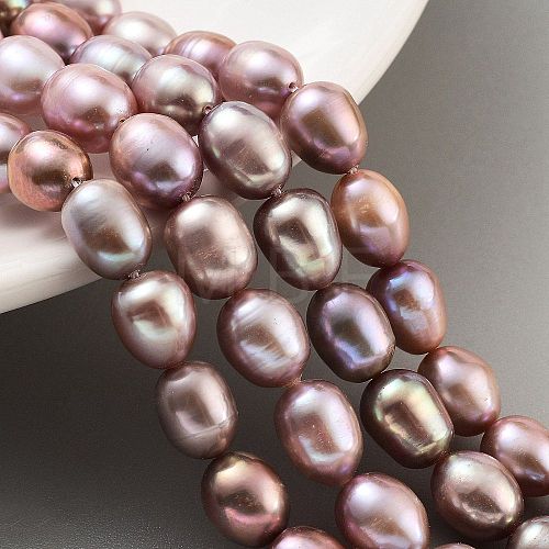 Natural Cultured Freshwater Pearl Beads Strands PEAR-P062-17C-1