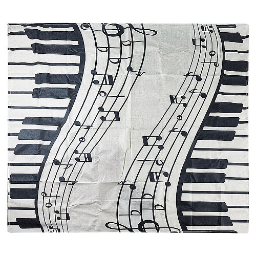 Piano Pattern Linen Tablecloth AJEW-WH0528-69B-1