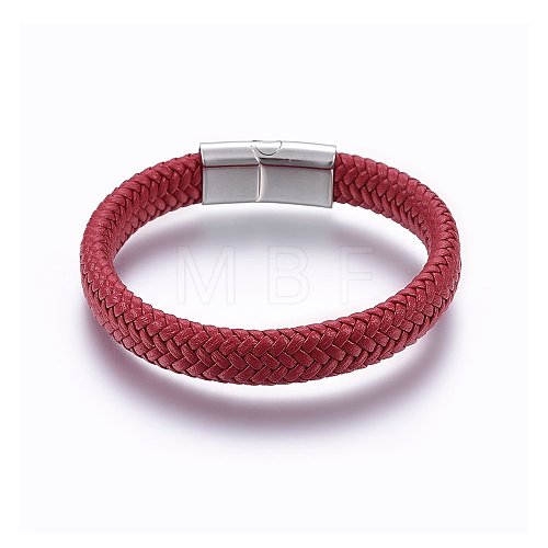 Microfiber Leather Braided Cord Bracelets Braided Cord Bracelets BJEW-E345-03B-1