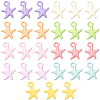 36Pcs Baking Paint Alloy Pendants FIND-SP0004-16B-1