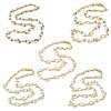 Brass Enamel Evil Eye Link Chain Necklaces NJEW-G183-01G-3