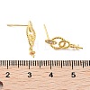 925 Sterling Silver Micro Pave Cubic Zirconia Stud Earring Findings EJEW-B038-17G-3