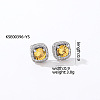 Elegant Zircon Square Stud Earrings for Women TY1635-2-1