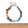 7 Chakra Gemstone Chip Beaded Bracelets BJEW-JB14189-4