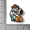 Halloween Theme Ghost with Pumpkin Silicone Focal Beads SIL-G011-04-3