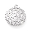 Brass Micro Pave Clear Cubic Zirconia Pendants ZIRC-L097-017P-1