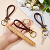 Cowhide Leather Keychains KEYC-WH0029-142A-3