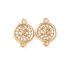 Brass Micro Pave Clear Cubic Zirconia Links KK-T082-08G-1