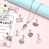 80Pcs 8 Style Alloy European Dangle Charms PALLOY-CJ00192-6