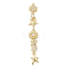 Brass Micro Pave Clear Cubic Zirconia Big Pendants KK-B176-02G-02-1