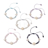 Natural & Synthetic Gemstone Beads Braided Bead Bracelets BJEW-JB13275-2