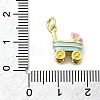 Brass Enamel Charms KK-P338-17G-02-3